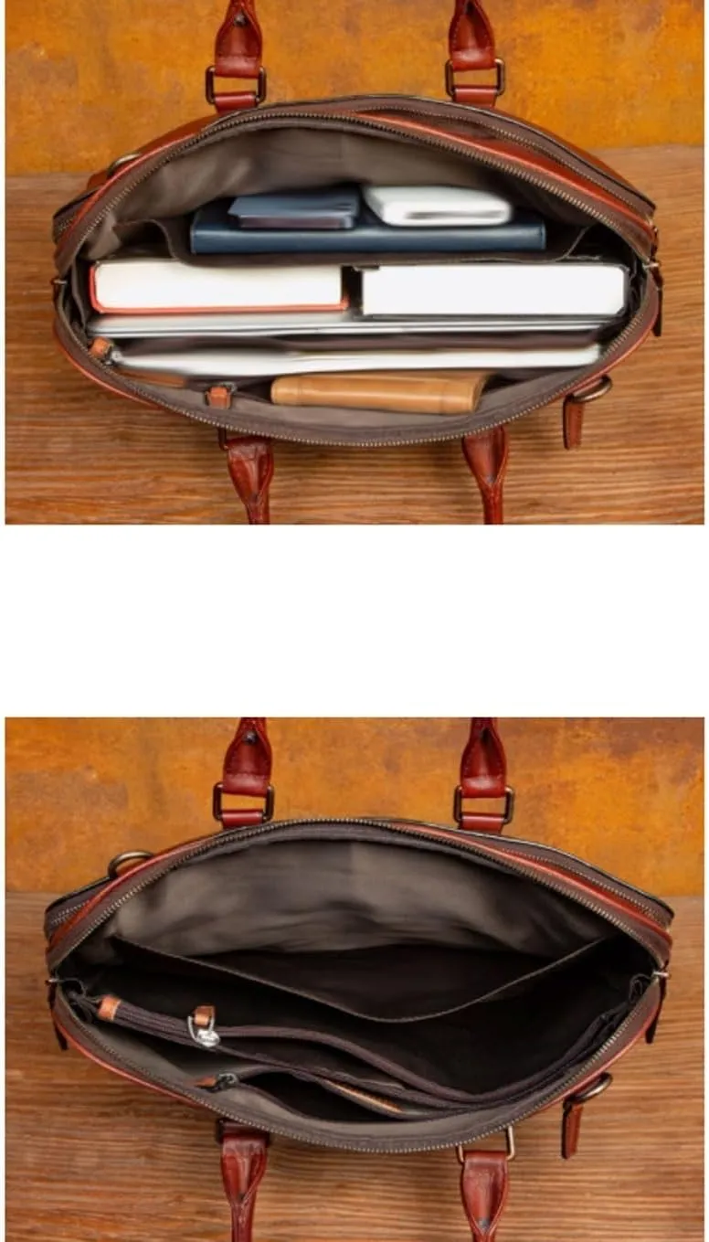 Laptop Bags Men's Genuine Leather Large Shoulder Bags Messenger Bags Handbags Briefcases Casual Daypacks