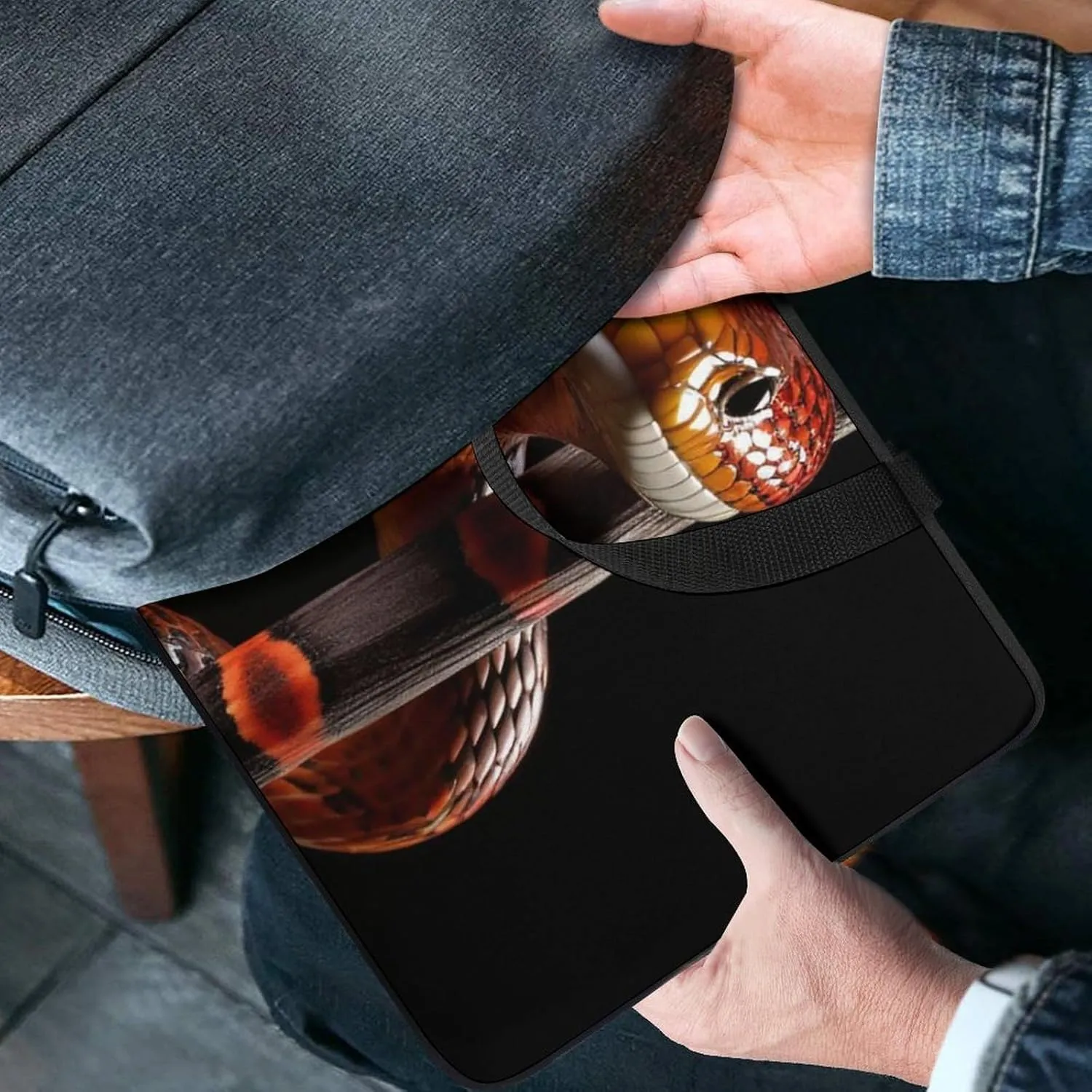 Laptop Sleeve with Handle A Orange Snake Laptop Sleeve Bag Ultra-Thin Computer Bag Cover for 12-17 Inch