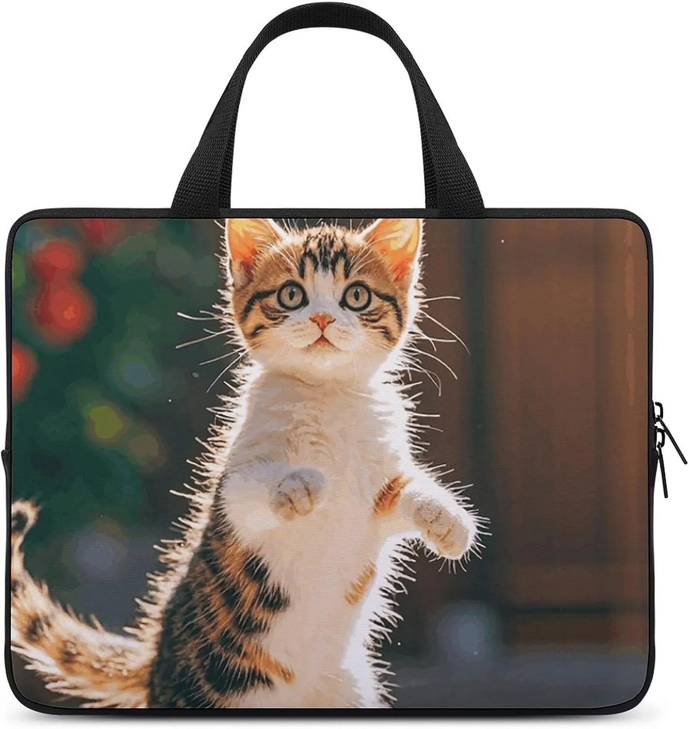 Laptop Sleeve with Handle Kittens Dancing Laptop Sleeve Bag Ultra-Thin Computer Bag Cover for 12-17 Inch