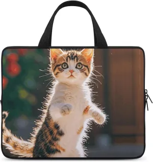 Laptop Sleeve with Handle Kittens Dancing Laptop Sleeve Bag Ultra-Thin Computer Bag Cover for 12-17 Inch