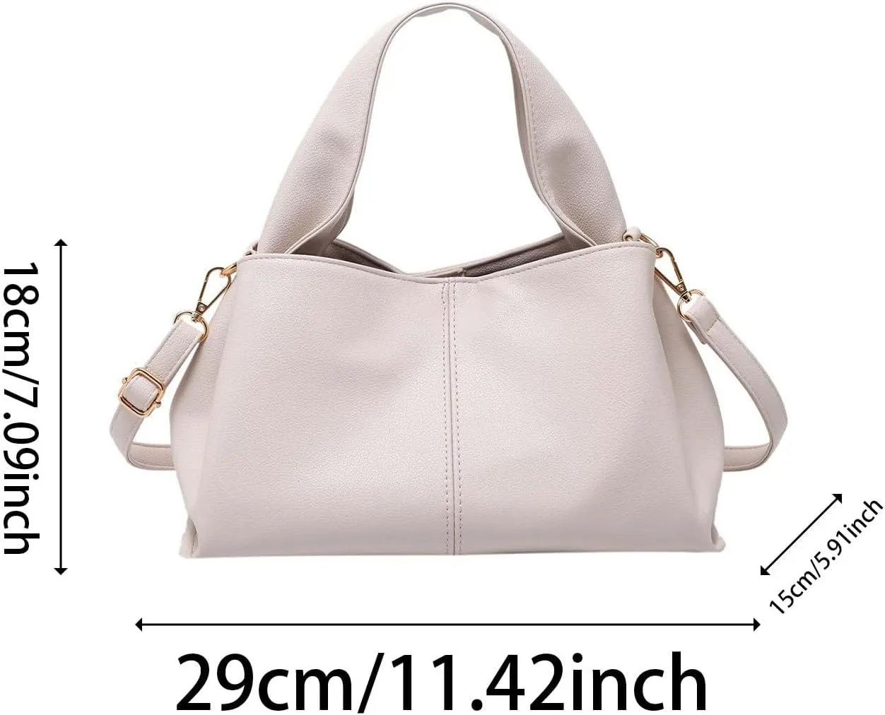 Large Crossbody Bags for Women Faux PU Leather Big Capacity Satchel Bag Daily Work Commute Casual Business Clutch