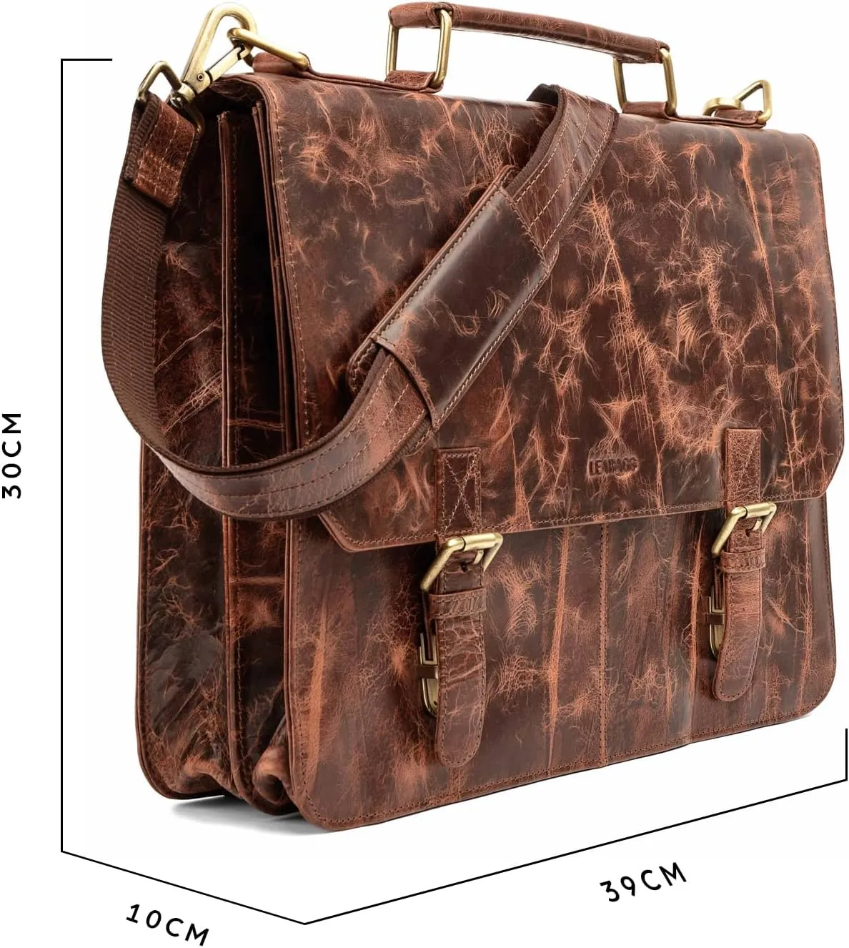 LEABAGS Bohemian, Deconstructed, Minimal, Retro, Utility, Western, Contemporary, Natural Dark Brown