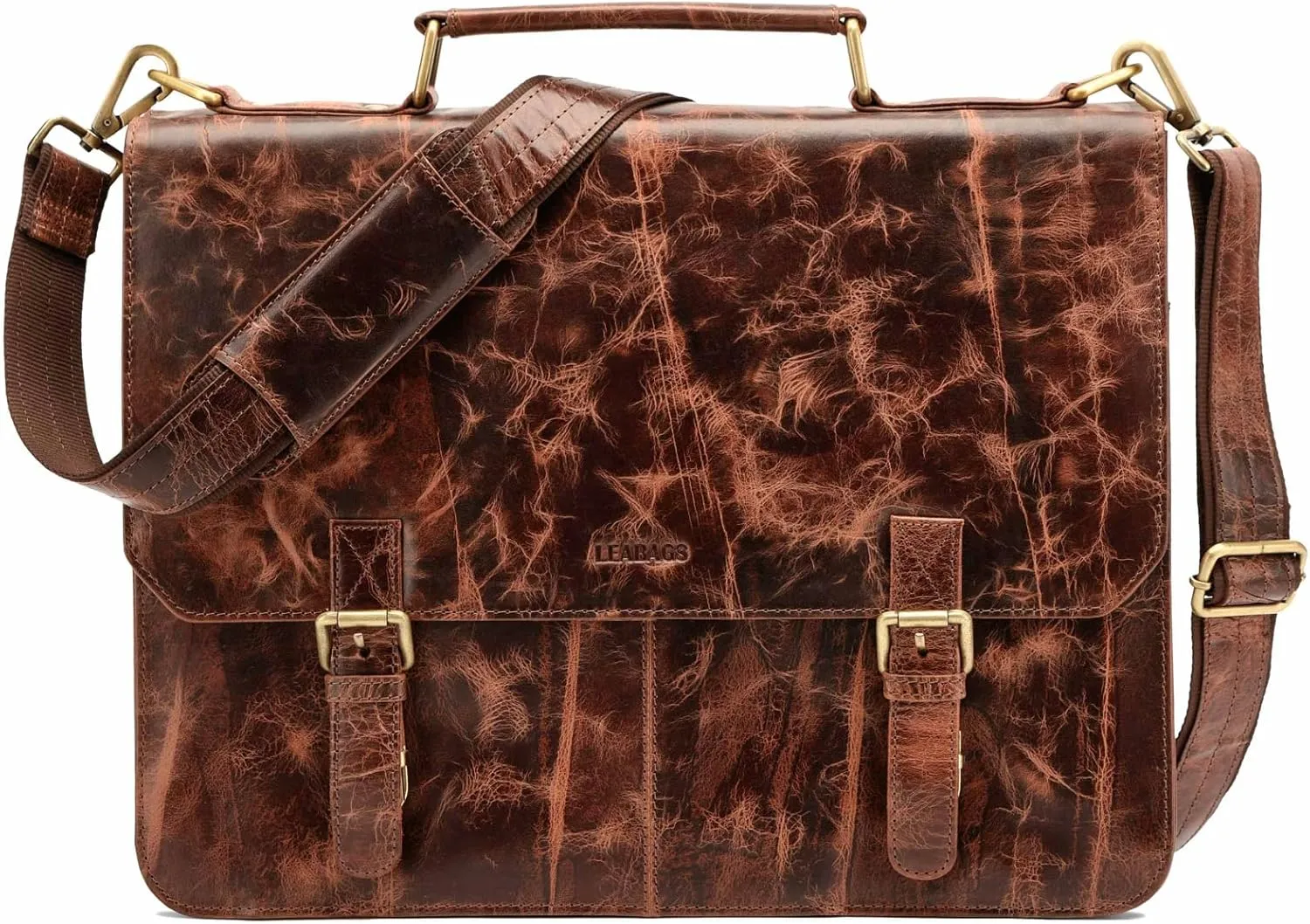 LEABAGS Bohemian, Deconstructed, Minimal, Retro, Utility, Western, Contemporary, Natural Dark Brown