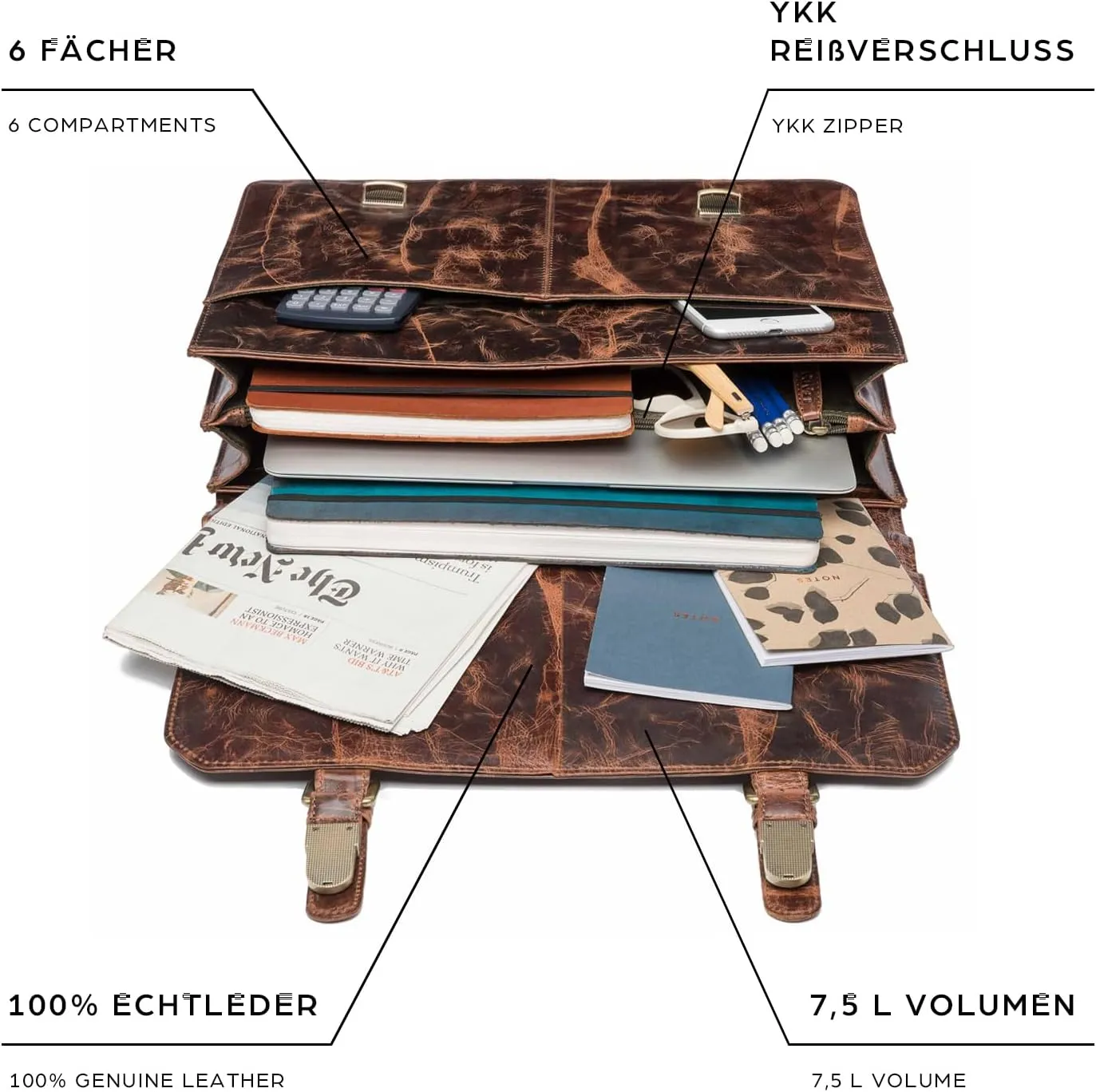 LEABAGS Bohemian, Deconstructed, Minimal, Retro, Utility, Western, Contemporary, Natural Dark Brown