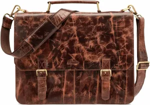 LEABAGS Bohemian, Deconstructed, Minimal, Retro, Utility, Western, Contemporary, Natural Dark Brown