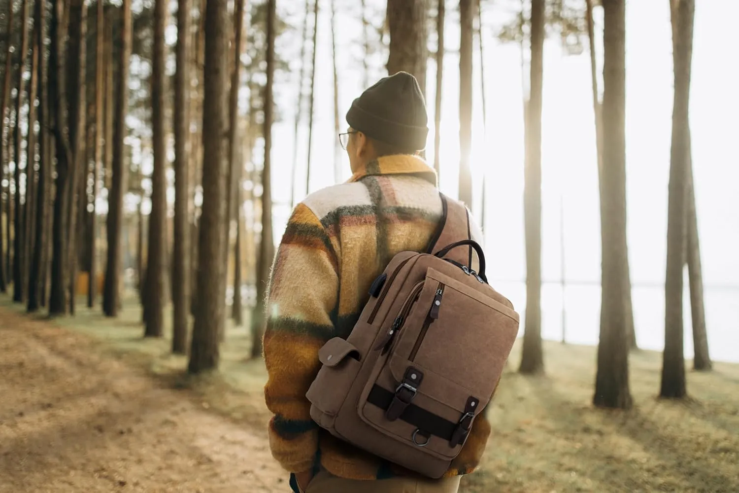 Leaper Retro Crossbody Bag Sling Bag Canvas Messenger Bag for Men Women Shoulder Bag Crossbody Handbags Satchel Travel Bag