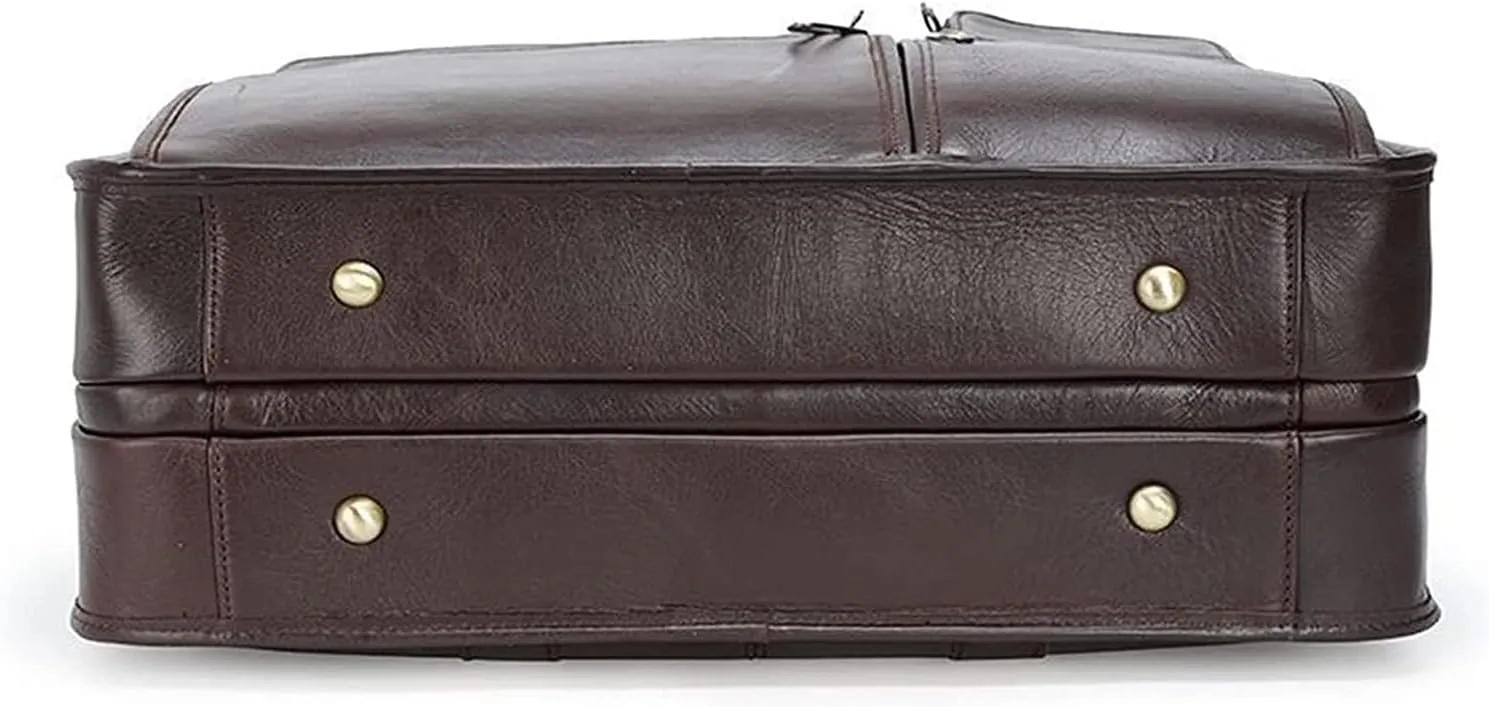 Leather Briefcase for Men 15.6inch Laptop Bag Office Messenger Bag Business Travel Computer Shoulder Handbag