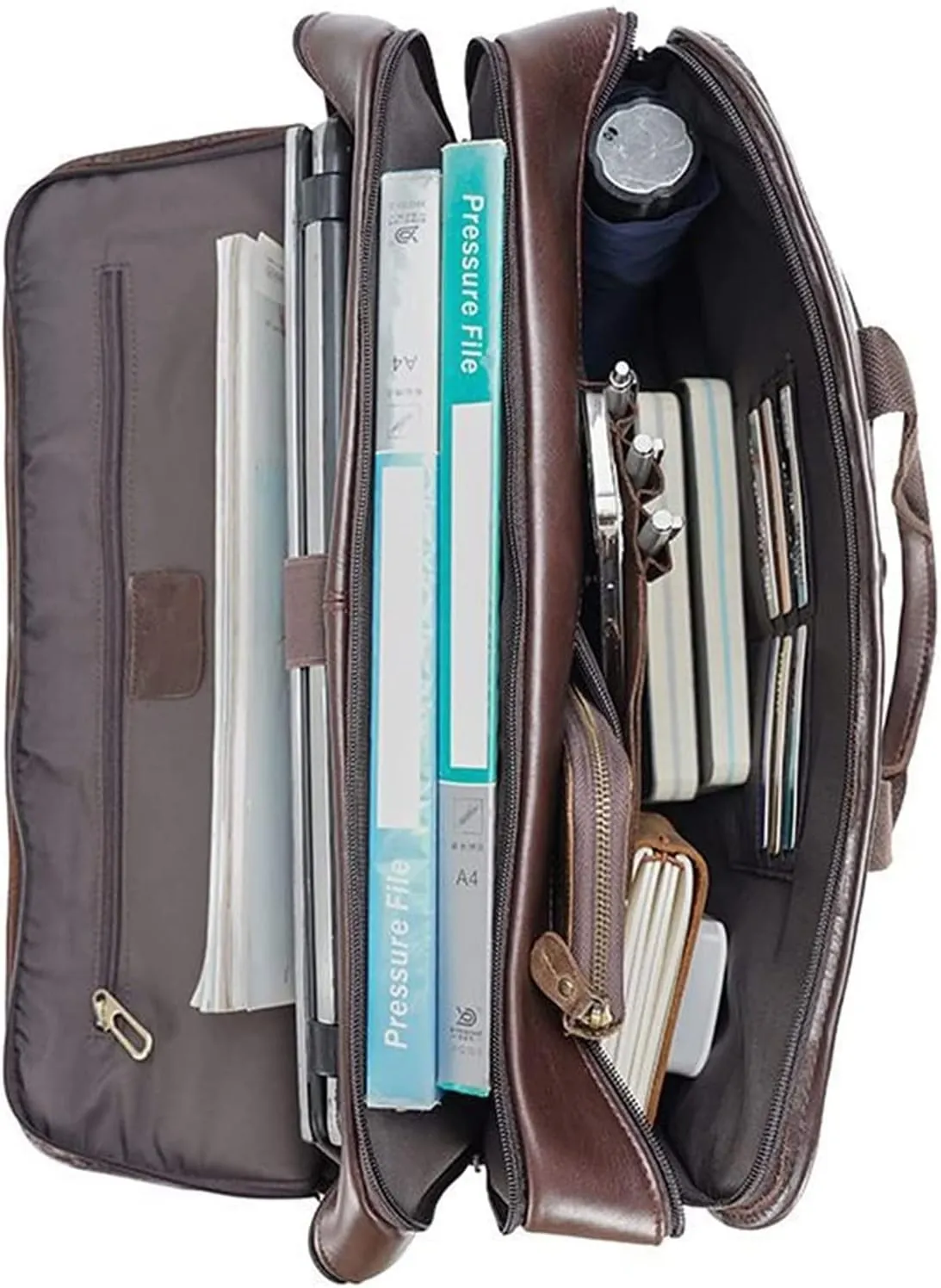 Leather Briefcase for Men 15.6inch Laptop Bag Office Messenger Bag Business Travel Computer Shoulder Handbag