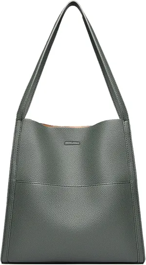Leather Handbags for Women Large Capacity Shoulder Bags Casual Fashion Slouchy Commute Satchel Top Handle Purses