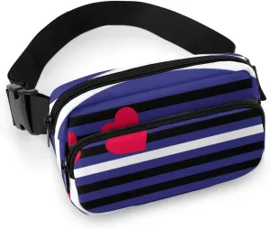 Leather Pride Flag Fanny Pack Adjustable Bum Bag Crossbody Double Layer Waist Bag for Halloween