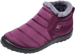 Leather Winter Boots for Women Waterproof Snow Women's Duck Boots Waterproof Black Comfy Cute Winter Boots for Women Womens Waterproof Boots Wide Width Botas TRmicas Para Mujer Antileslisante