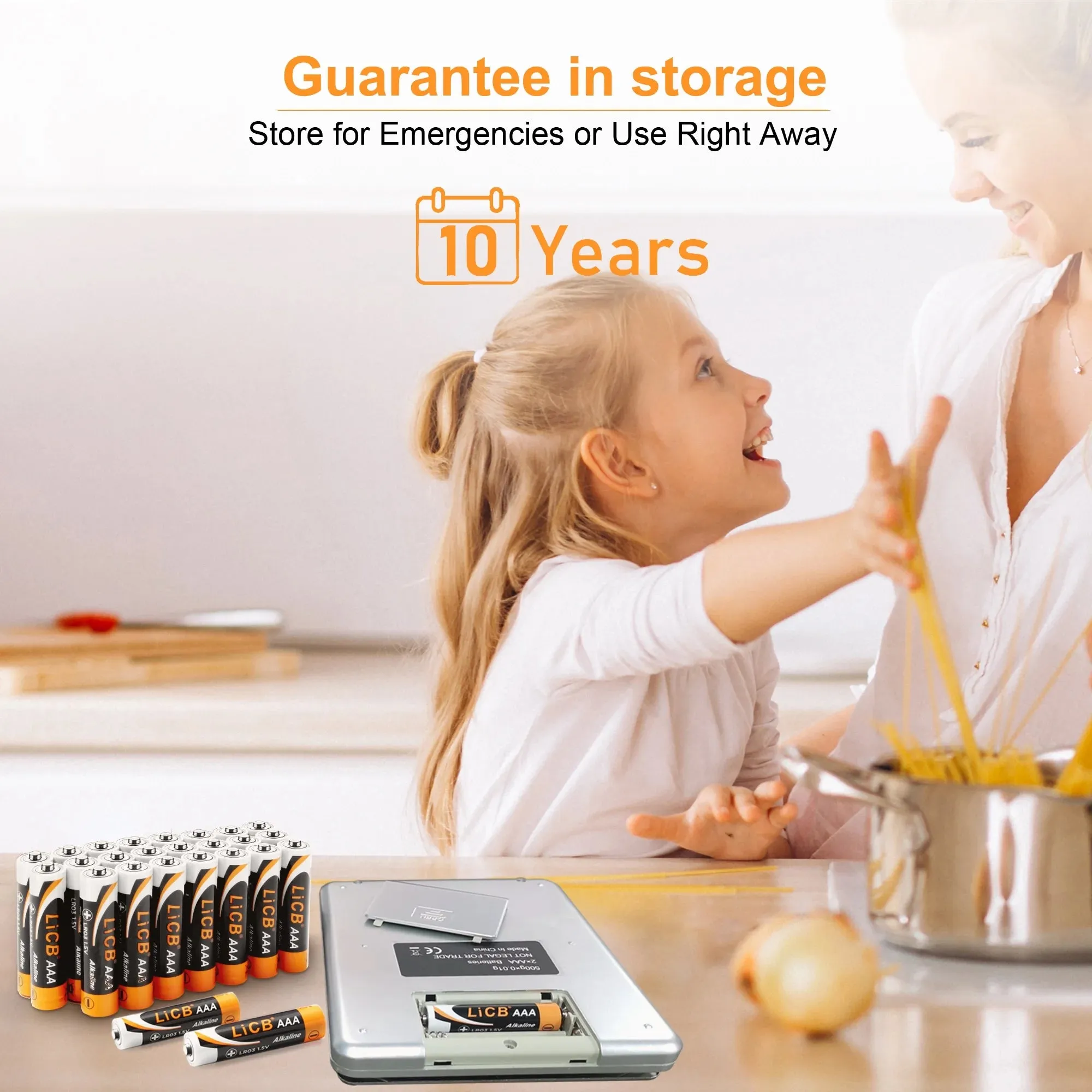 LiCB 1.5V AA and AAA Batteries, 48 Pack Combo Pack Alkaline Battery-24 Double A and 24 Triple A