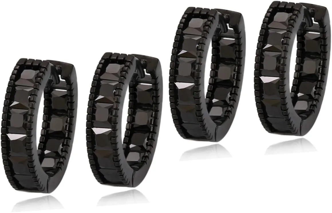 LIFKOME 2 Pairs Tiny Hoop Earrings for Men Women Gothic Goth Minimalist Earrings Fashion Jewelry Women