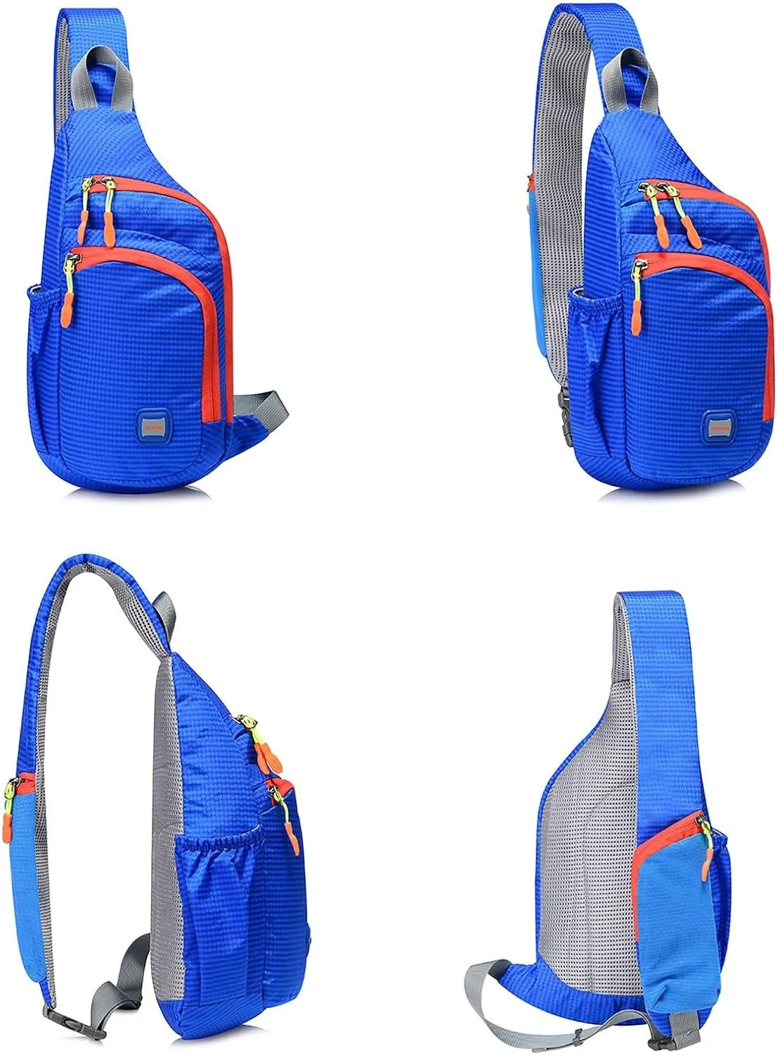 Lightweight Packable Backpack Nylon Fanny Pack Trendy Zipper Sling Bag With Side Pocket For Outdoor Sports