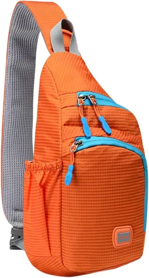 Lightweight Packable Backpack Nylon Fanny Pack Trendy Zipper Sling Bag With Side Pocket For Outdoor Sports