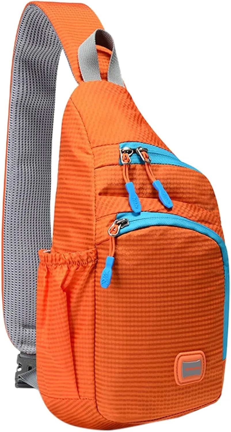 Lightweight Packable Backpack Nylon Fanny Pack Trendy Zipper Sling Bag With Side Pocket For Outdoor Sports