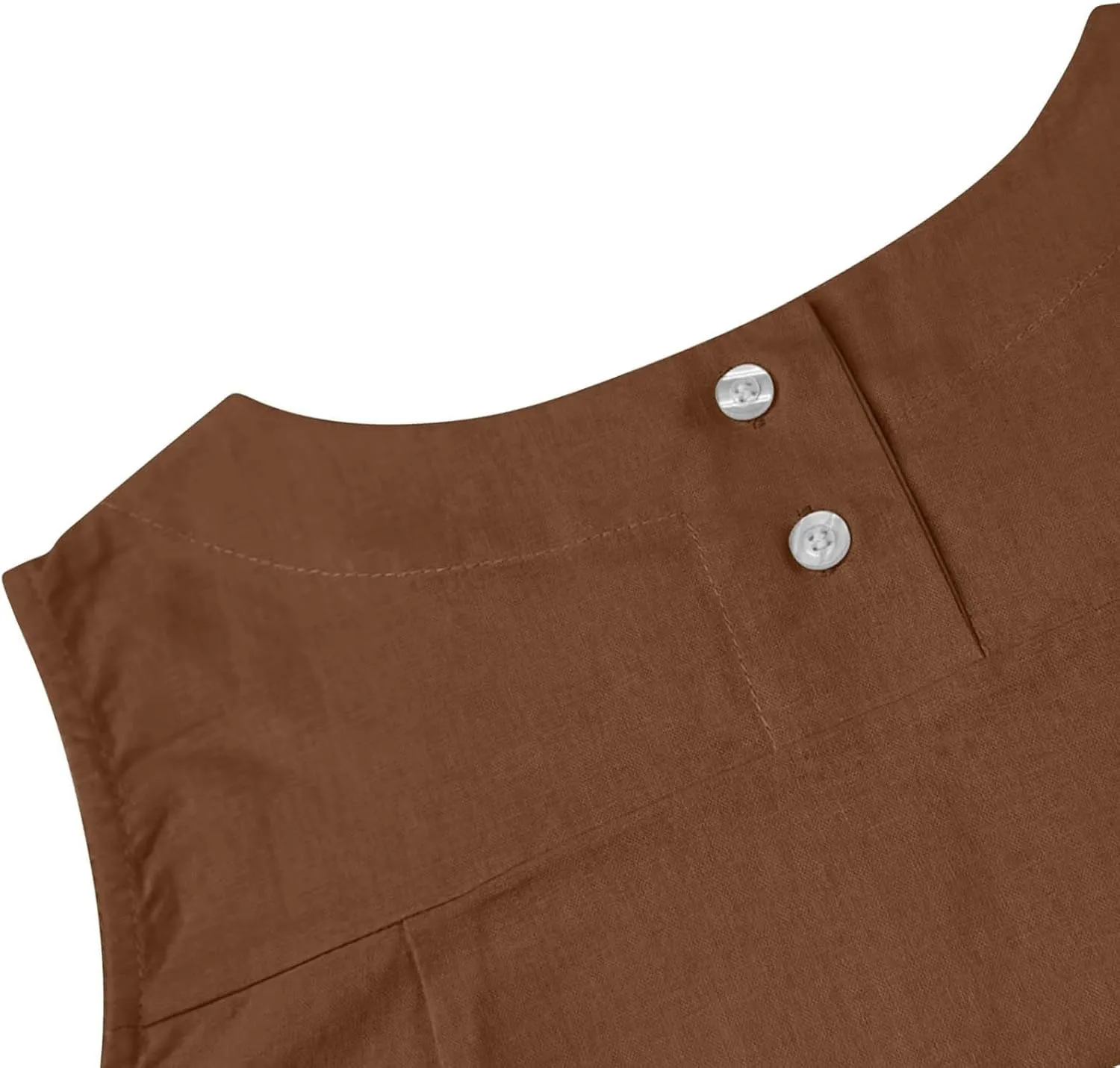 Linen Tank Tops for Women Loose Fit Cropped Slit Sleeveless Shirts Casual Basic Camisole Blouses 2025 Summer Tanks