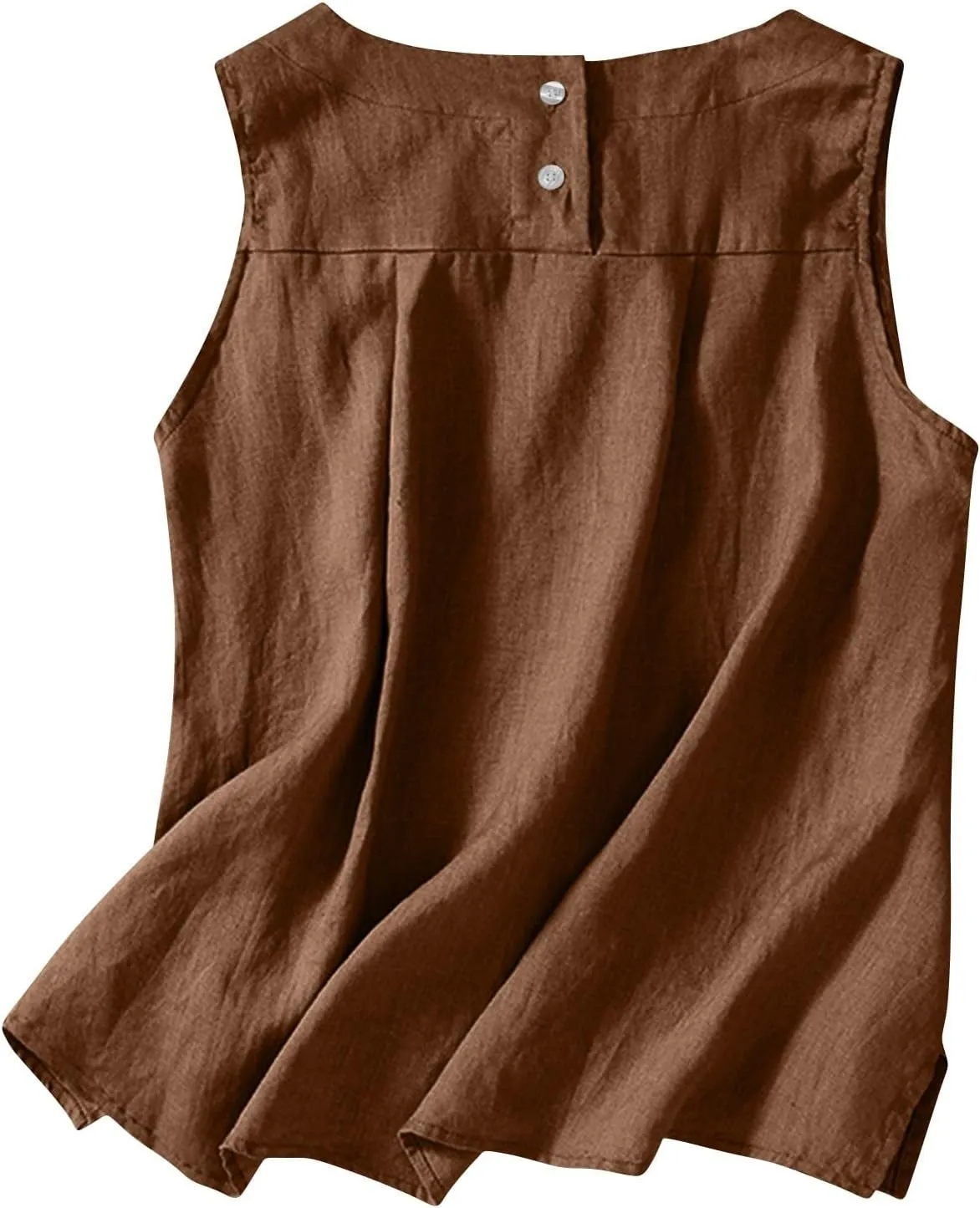 Linen Tank Tops for Women Loose Fit Cropped Slit Sleeveless Shirts Casual Basic Camisole Blouses 2025 Summer Tanks