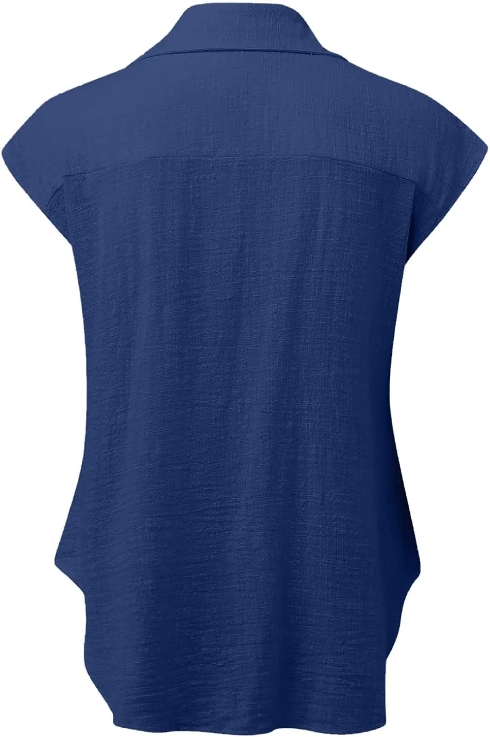 Linen Tops for Women Cap Sleeve Tops for Dressy Button Down Shirts Solid Color Blouse Slim Fit Shirts Tops