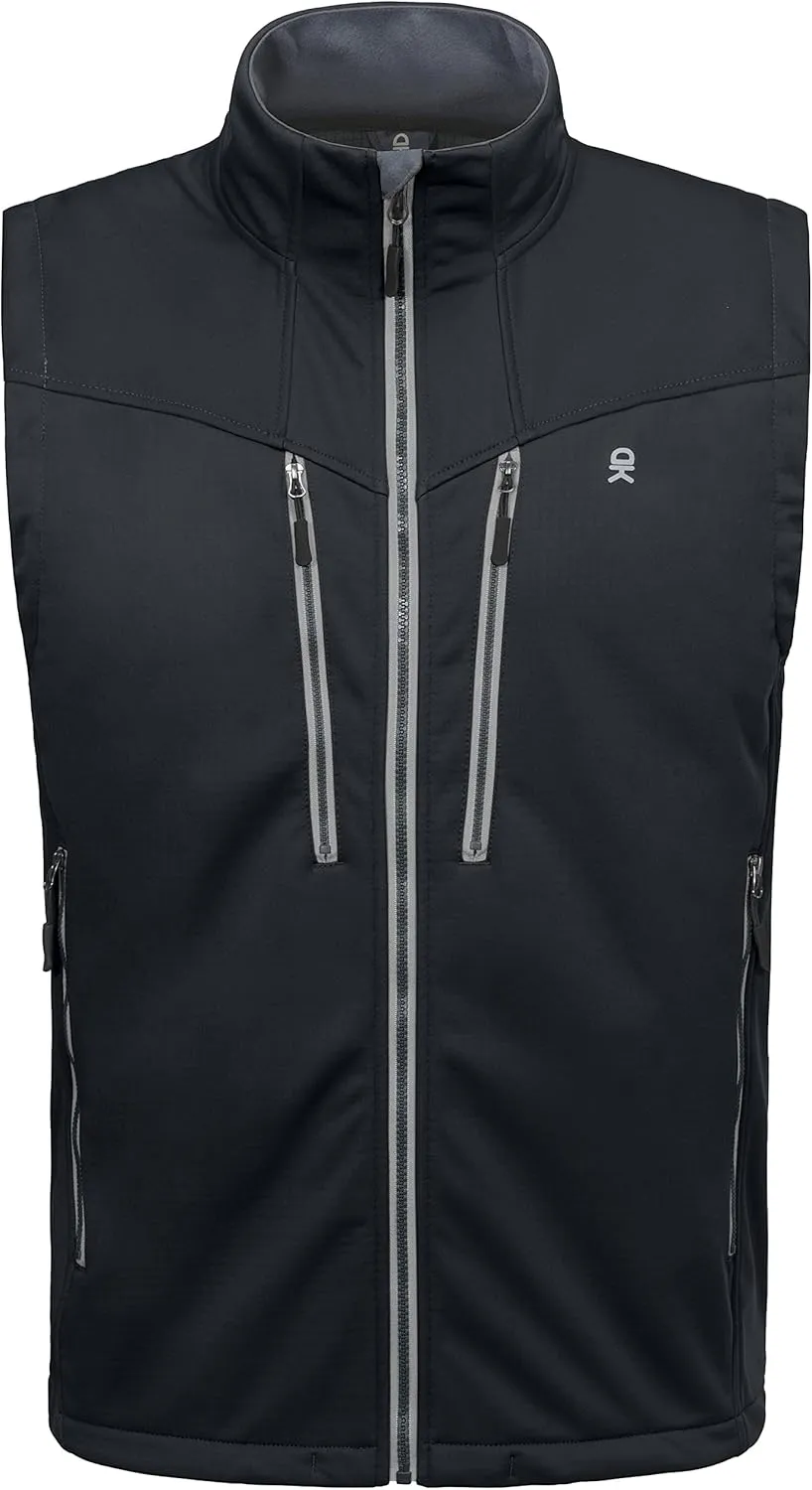 Little Donkey Andy Men's Lightweight Fleece Lined Outdoor Vests Windproof Sleeveless Jackets for Hiking Travel Golf