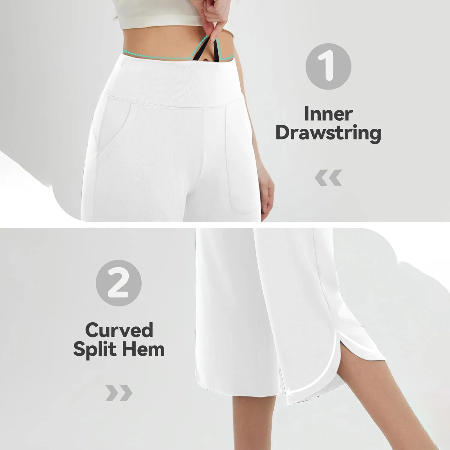 Loose Fit Pants for Women Summer Fall Workout Athletic Yoga High Cut Straight Leg Basic Long Leg Pants Women 2025