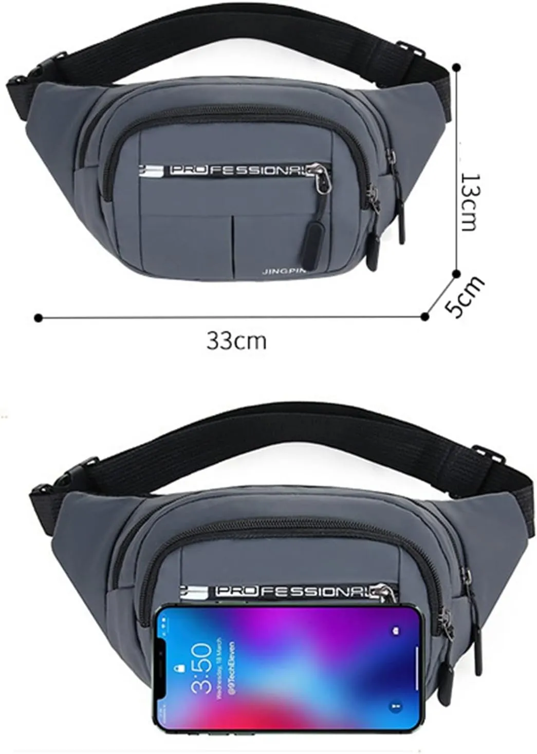Men and Women Fashion Capacity Messenger Bag Simple Casual Shoulder Bags Waist Bag for Traveling Casual Cycling Running Hiking Climbing