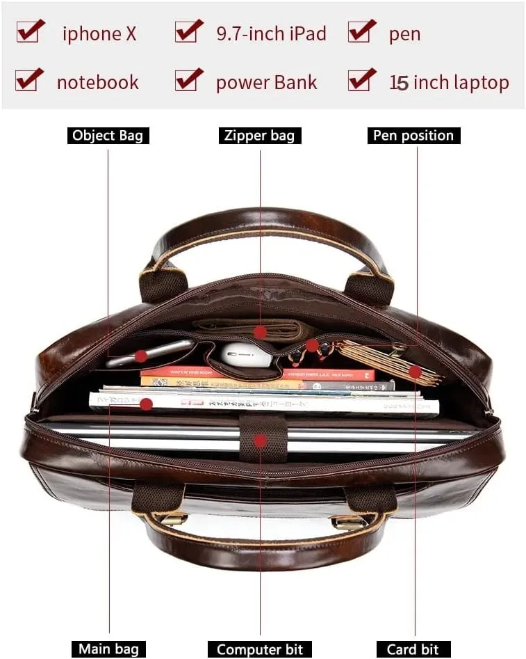 Men's Briefcase Bags Men's Leather Laptop Bags Office Bags