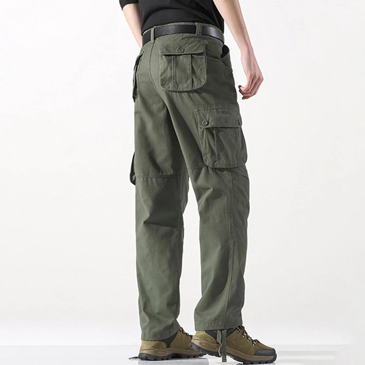 Mens Cargo Pant Drying Casual Pants Multi Pocket Outdoor Sports Hiking Loose Workout Joggers Stretch Sweatpants Mens