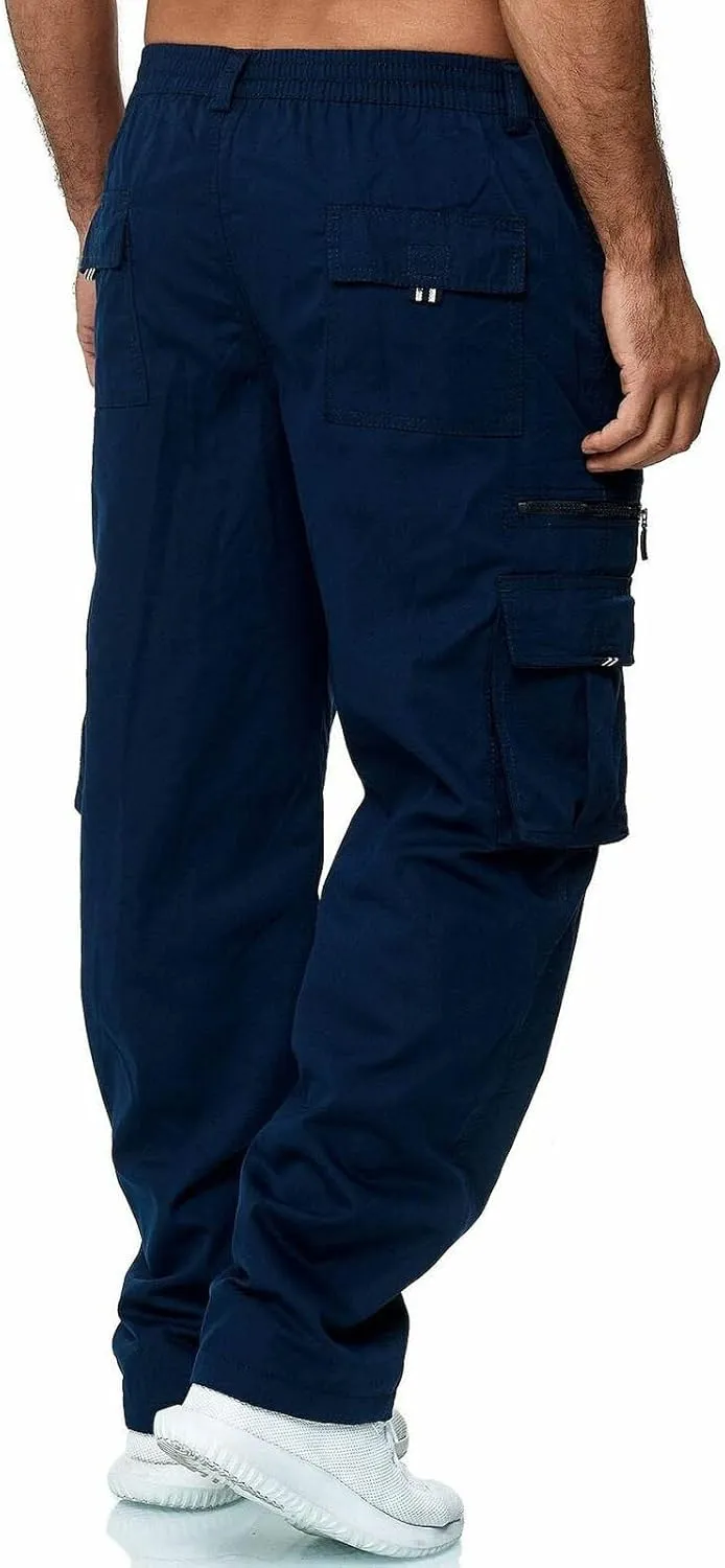 Men's Cargo Pants Sports Casual Jogging Trousers Lightweight Hiking Work Pants Outdoor Pant Men Casual