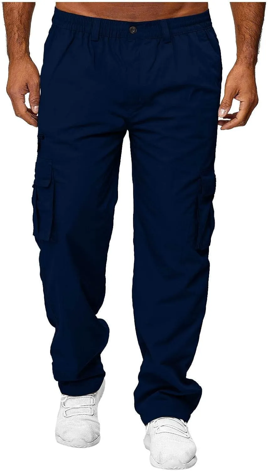 Men's Cargo Pants Sports Casual Jogging Trousers Lightweight Hiking Work Pants Outdoor Pant Men Casual