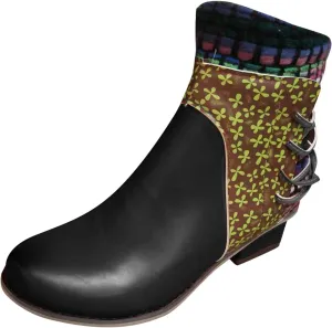 Men's Chelsea Ankle Dress Leather Buckle Strap Monk Boots Black Wide Width Booties Brown Black Lace Booties for Women Dressy Low Heel Wide Ankle Booties Ankle Boot Women Comfort