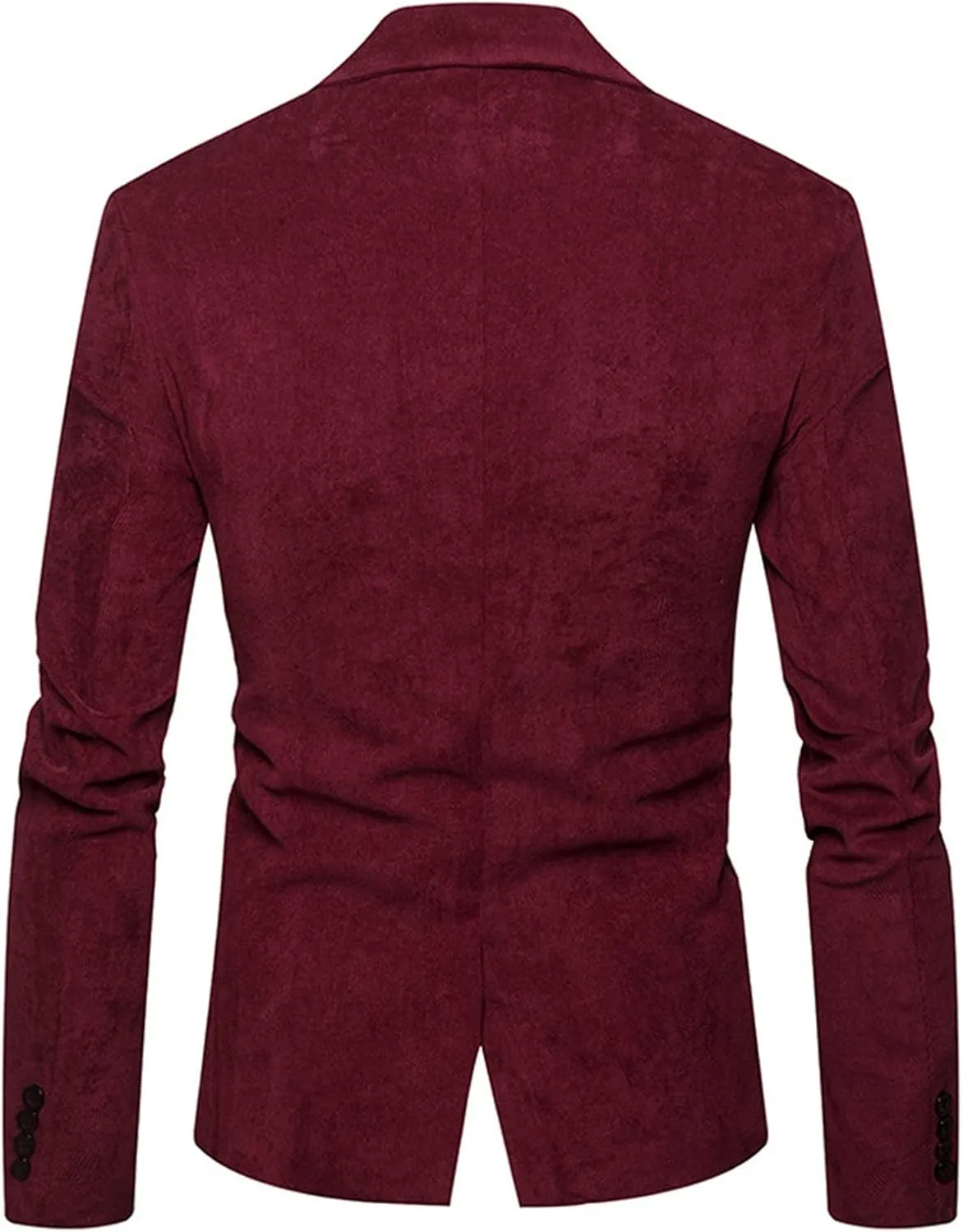 Mens Corduroy Blazer Slim Fit Suits One Button Casual Formal Jackets Lightweight Classic Lapel Business Travel Sport Coats