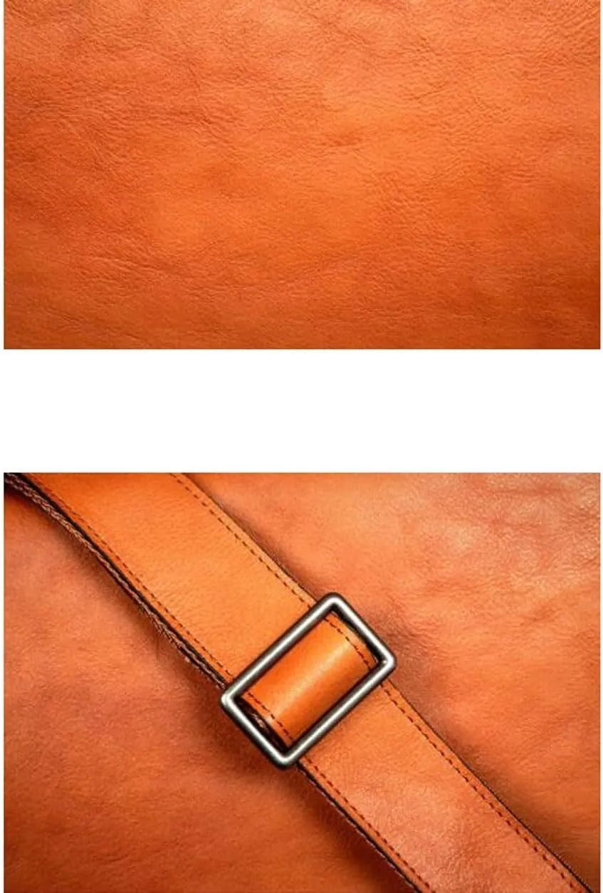 Mens Genuine Leather Laptop Bags Business Briefcases Crossbody Bags Messenger Shoulder Bags Casual Daypack
