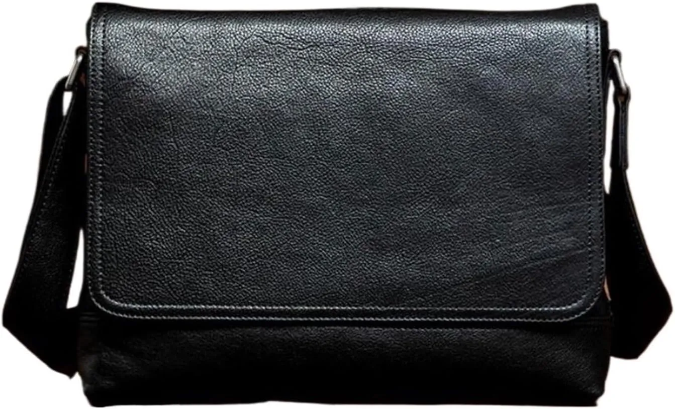Mens Genuine Leather Laptop Bags Business Briefcases Crossbody Bags Messenger Shoulder Bags Casual Daypack