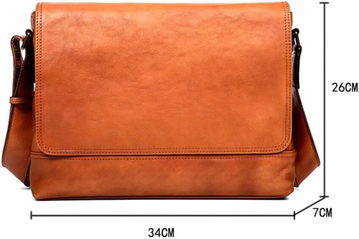 Mens Genuine Leather Laptop Bags Business Briefcases Crossbody Bags Messenger Shoulder Bags Casual Daypack