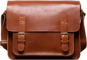 Mens Genuine Leather Shoulder Bags Messenger Bags Casual Daypacks Crossbody Bags Briefcases Travel Luggage Bags(Yellow)