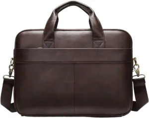 Mens Handbags Briefcases Messenger Shoulder Bags Genuine Leather Crossbody Bags Laptop Bags Computers Bags 15.5Inch