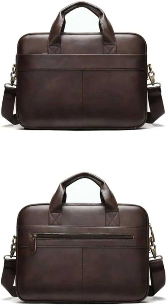 Mens Handbags Briefcases Messenger Shoulder Bags Genuine Leather Crossbody Bags Laptop Bags Computers Bags 15.5Inch