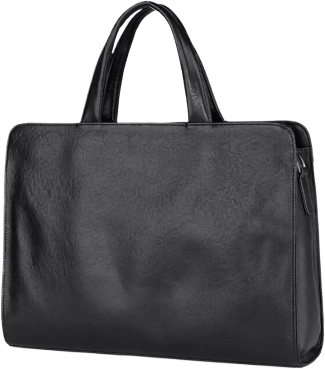 Mens Handbags Genuine Leather Laptop Bags Briefcases Computer Bags Carrying Cases Messenger Shoulder Bags 15.7Inch