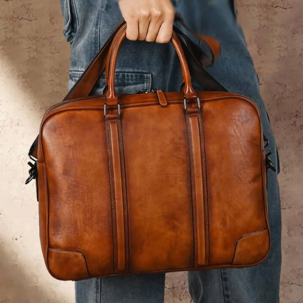 Mens Handbags Genuine Leather Shoulder Bags Messenger Bags Laptop Bags Briefcases Crossbody Bags Carrying Cases