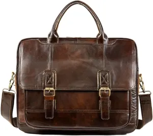 Men's Leather Shoulder Bags Work Briefcases Messenger Bags Travel Carrying Cases Laptop Bags Handbags