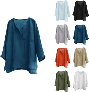Mens Linen Shirts Long Sleeve Summer Beach Shirts Lightweight Comfy Casual Holiday Shirt Loose Fit Yoga Shirts Trendy