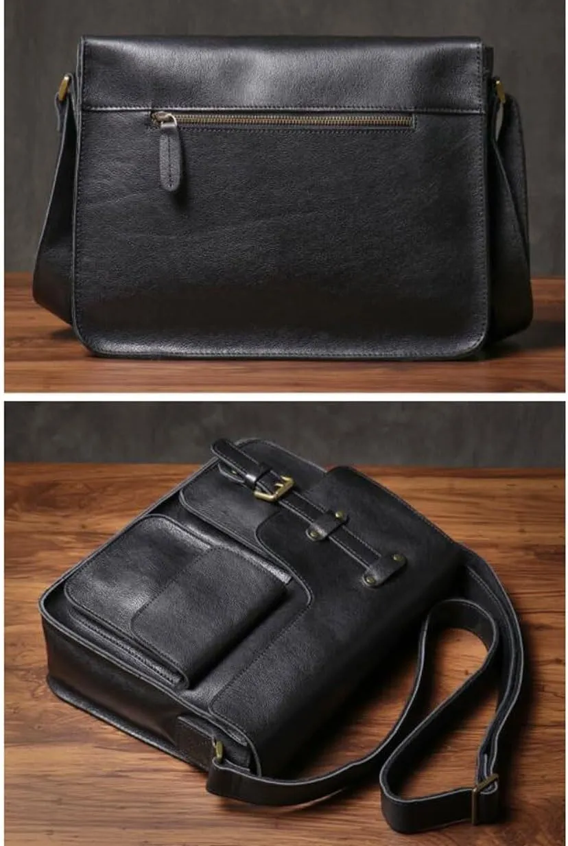 Mens Messenger Shoulder Bags Genuine Leather Briefcases Laptop Bags Crossbody Bags Casual Daypacks Waist Packs