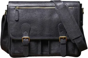 Mens Messenger Shoulder Bags Genuine Leather Crossbody Bags Briefcases Laptop Bags Casual Daypacks