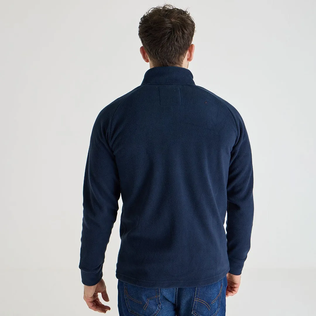 Mens Navy Full Zip Fleece