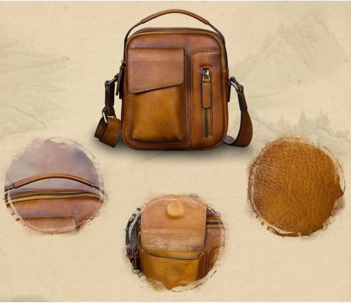 Mens Shoulder Bags Waist Packs Casual Daypacks Genuine Leather Crossbody Bags Travel Bags Handbags Messenger Bags