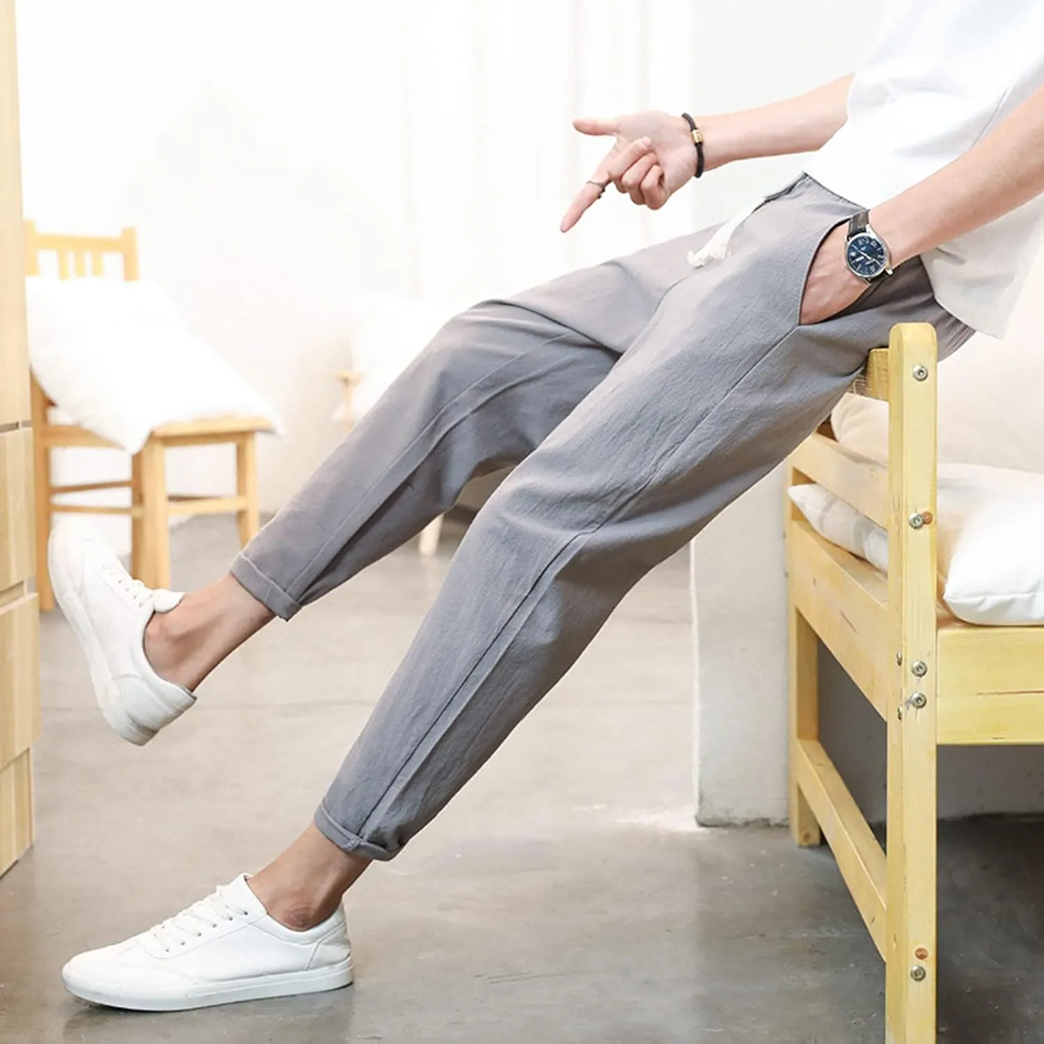 Mens Sweatpants with Pockets Big and Tall Straight Sweatpant Men's Athletic Sweatpants Casual Loose Fit Trousers High