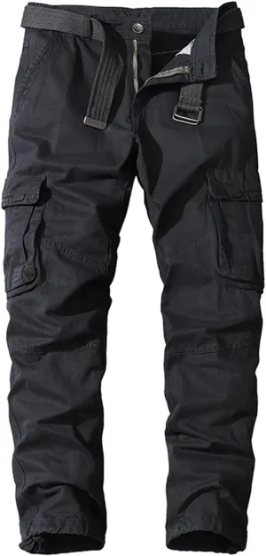 Men's Tactical Cargo Pants Military Combat Cargo Pants Outdoor Hiking Work Pants Trousers with Muti Pockets No Belt