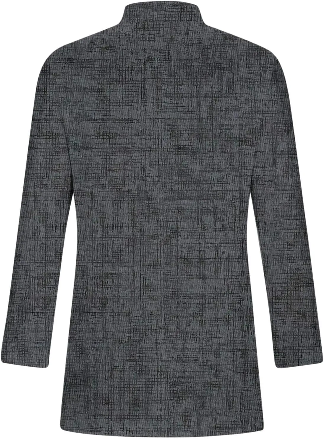 Mens Trench Coat Classic Printed Pea Coat Winter Long Single Breasted Classic Stylish Business Cardigan Overcoat
