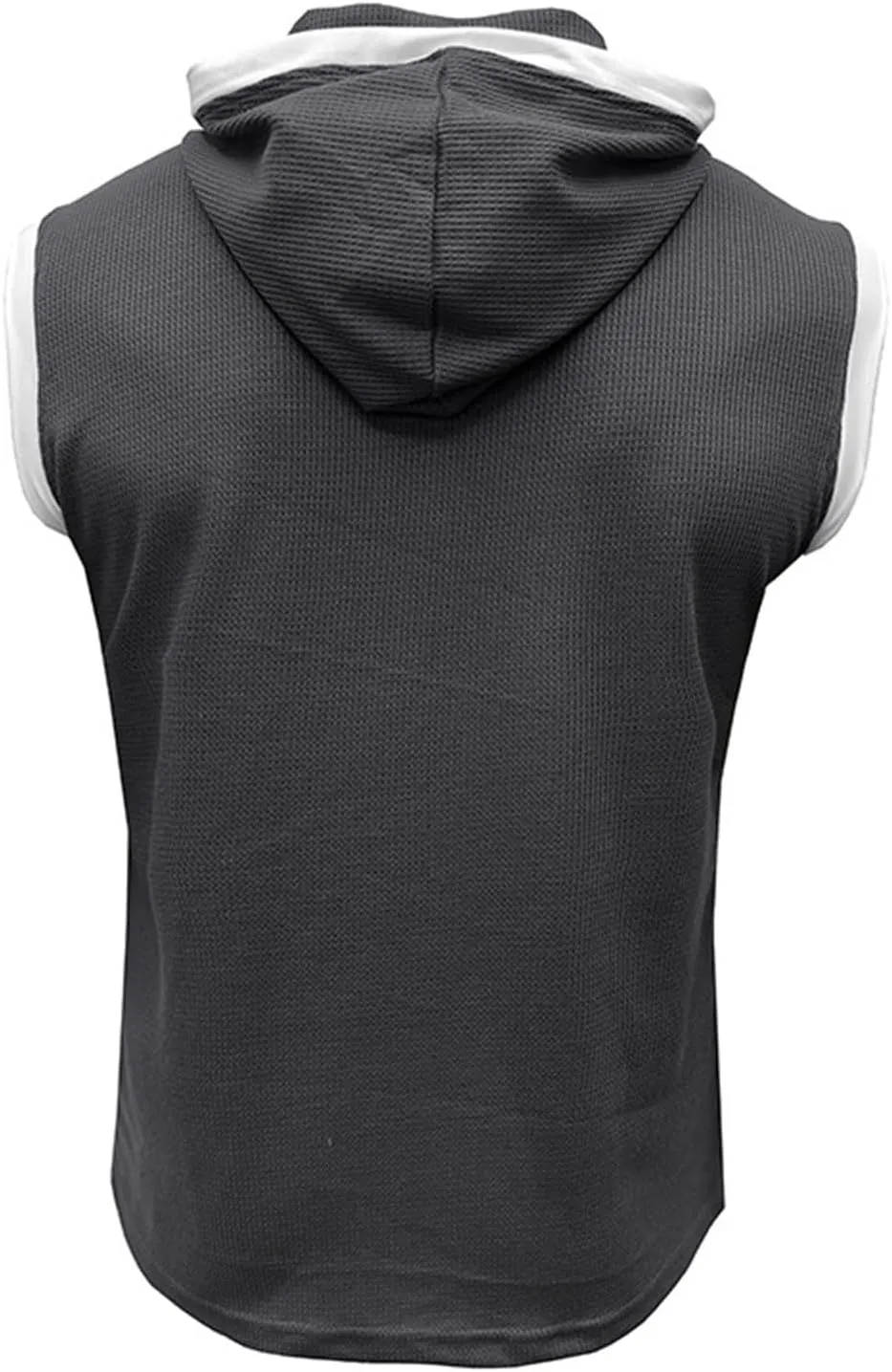 Mens Waffle Tank Tops Hoodie Shirts Sleeveless Gym Hoodies Bodybuilding Muscle Shirts Casual Beach Hippie Shirts